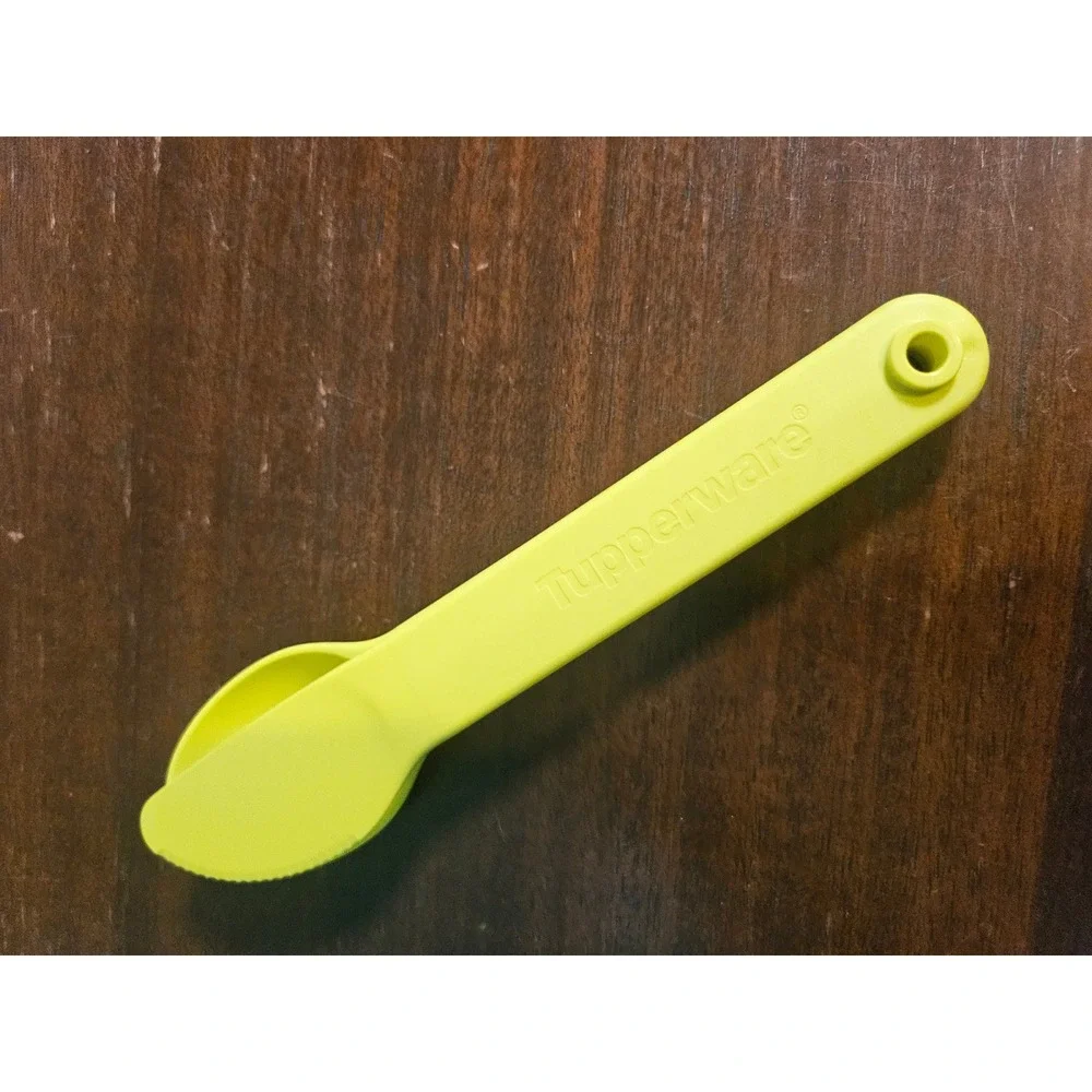 Tupperware Salad Bowl Set Unisex OS Teal Lime On-The-Go Lunch Container Utensils